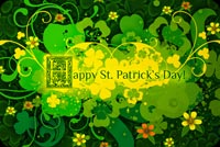 St Patrick's Day Florals Stationery, Backgrounds