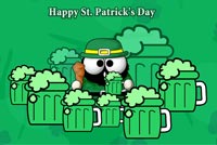 Leprechaun Drinking Beers Stationery, Backgrounds