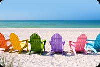 Colorful Seats For The Summer Stationery, Backgrounds