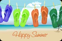 Flip Flops For The Summer Stationery, Backgrounds