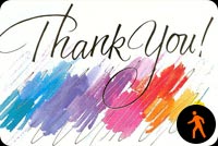 Colorful Thank You Stationery, Backgrounds