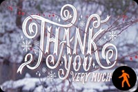 Winter Thank You Very Much Stationery, Backgrounds