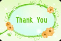 Thank You With Swirly Flowers Stationery, Backgrounds