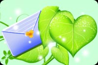 Letter With Heart Shaped Leaves Stationery, Backgrounds