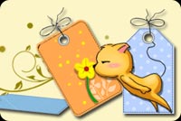 Cat Kisses The Flower Stationery, Backgrounds