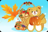 Bear, Leaf And Food Stationery, Backgrounds