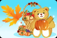 Bear, Leaf And Food Stationery, Backgrounds