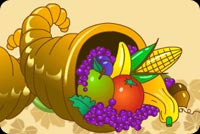 Horn Filled With Fruit Stationery, Backgrounds