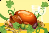 Mouthwatering Thanksgiving Turkey Delight Stationery, Backgrounds