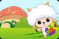 Cute Sheep And Large Mushroom Stationery, Backgrounds