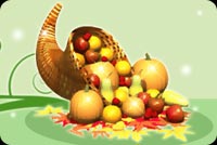 Fruits And Veggies For Thanksgiving Stationery, Backgrounds