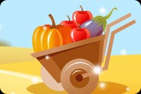 Push Cart With Fruits Stationery, Backgrounds