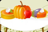 Fruits And Vegetables For Thanksgiving Stationery, Backgrounds