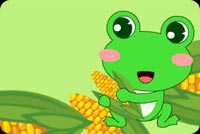 A Frog Holding Corn Stationery, Backgrounds