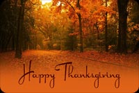 Happy Thanksgiving Serene Scenery Stationery, Backgrounds