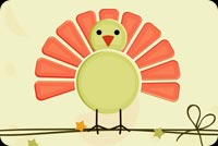 Cute Turkey Thanksgiving Wishes Stationery, Backgrounds