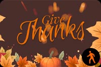 Animated Give Thanks - Dark Theme Stationery, Backgrounds