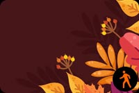 Animated Thanksgiving Leaves Flat Design Stationery, Backgrounds
