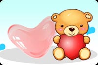 Bear And 2 Hearts Stationery, Backgrounds