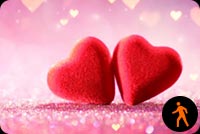 Animated Two Hearts On Pink Glitter Stationery, Backgrounds