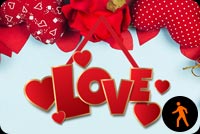 Animated Romantic Hearts Love Stationery, Backgrounds