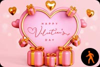 Animated Pink Heart Valentines Gift Boxes Stationery, Backgrounds