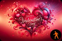 Animated: Charming Valentine's Day Email Stationery - Enchanting Heart Design Stationery, Backgrounds