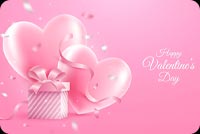 Delicate Pink Love - Valentine's Day Email Stationery Stationery, Backgrounds