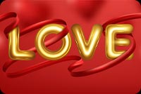 Golden Elegance - Red Valentine's Day Email Stationery Stationery, Backgrounds
