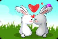 Bunnies Sealed With A Kiss Stationery, Backgrounds