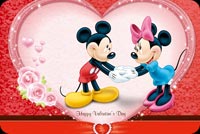 Micky And Minnie Love Stationery, Backgrounds