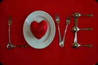 Love Valentines Day Dinner Stationery, Backgrounds