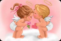 Cupids Kiss At Valentines Stationery, Backgrounds