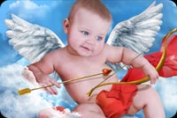 Cupid Looking For A Target Stationery, Backgrounds