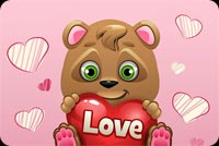 Teddy Bear Happy Valentine's Day Stationery, Backgrounds