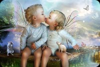 Cute Fairy Love Stationery, Backgrounds