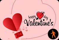 Animated Happy Valentine Flying Hearts Stationery, Backgrounds