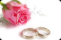 Pink Flower And Wedding Rings Stationery, Backgrounds