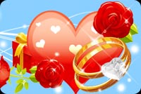 Heart, Ring And Red Roses Stationery, Backgrounds