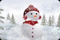 Frosty Wearing Red Attire Stationery, Backgrounds