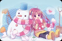 Little Girl And Her Snowman Stationery, Backgrounds