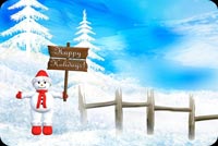 Frosty's Happy Holiday Greetings Stationery, Backgrounds