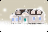 Winter Mansion Covered In Snow Stationery, Backgrounds