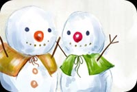 Cute Snowmen Stationery, Backgrounds