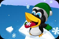 Penguin Playing With Snowflakes Stationery, Backgrounds