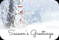 Snowman Greetings Stationery, Backgrounds