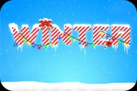 Cool Winter Season Stationery, Backgrounds