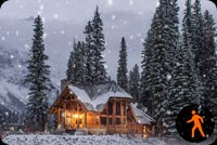 Animated Winter Scenery Stationery, Backgrounds