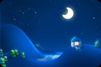 Moon Shines Over Winter Stationery, Backgrounds